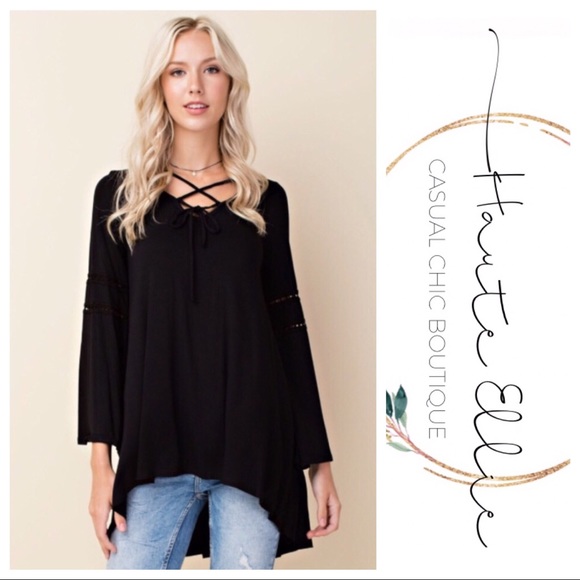 Arabella Lace Sleeve Inset Top - Picture 2 of 7